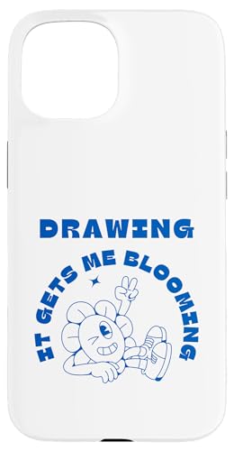 Drawing It Gets Me Blühende Sonnenblumenskizze Hülle für iPhone 15 von Art Co.