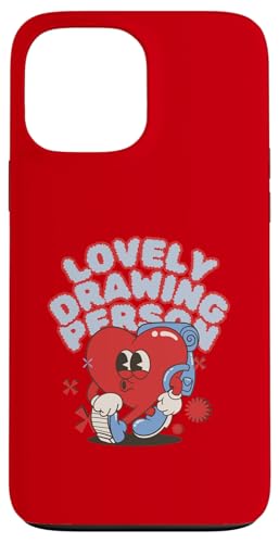 Herz-Illustration mit hübscher Zeichnung als Rucksackfigur Hülle für iPhone 13 Pro Max von Art Co.