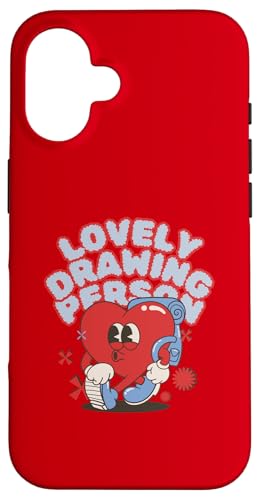 Herz-Illustration mit hübscher Zeichnung als Rucksackfigur Hülle für iPhone 16 von Art Co.