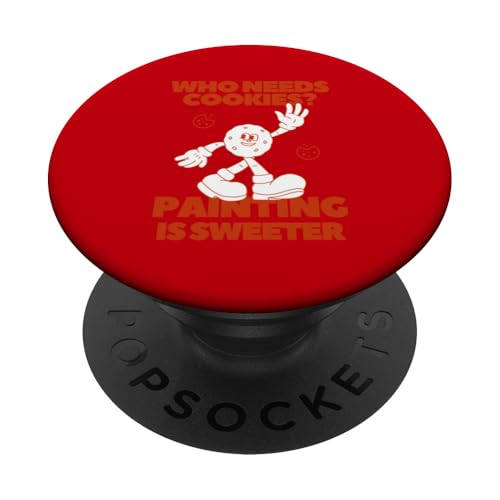 Leinwandbild „Wer braucht Kekse“ als süßes Gemälde PopSockets Klebender PopGrip Leinwandbild „Wer braucht Kekse“ als süßes Gemälde PopSockets Klebender PopGrip von Art Co.