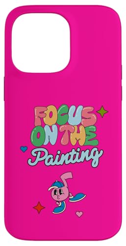Malerei Fokus Leinwand Pinselstriche Kunstwerk Hülle für iPhone 14 Pro Max von Art Co.