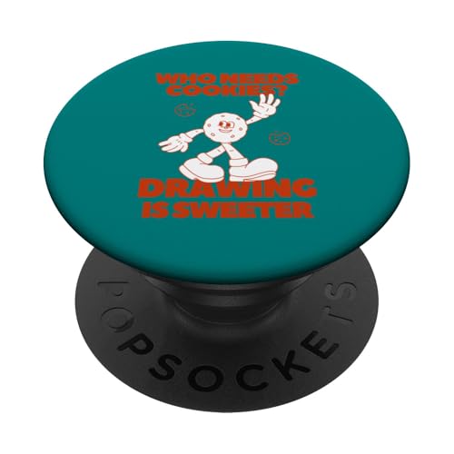 Wer braucht Kekse? Zeichnen ist süßer Sketch Art PopSockets Klebender PopGrip Wer braucht Kekse? Zeichnen ist süßer Sketch Art PopSockets Klebender PopGrip von Art Co.