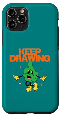 Zeichnen Sie weiter, motivierend, Daumen hoch, Sketch Artist Hülle für iPhone 11 Pro von Art Co.