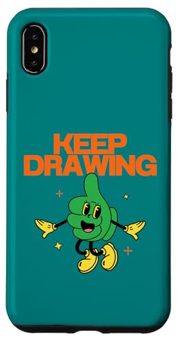 Zeichnen Sie weiter, motivierend, Daumen hoch, Sketch Artist Hülle für iPhone XS Max von Art Co.