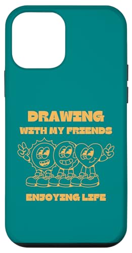Zeichnen mit Freunden genießen Sie das Leben Skizze Kunst Illustration Hülle für iPhone 12 mini von Art Co.