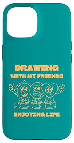 Zeichnen mit Freunden genießen Sie das Leben Skizze Kunst Illustration Hülle für iPhone 15 von Art Co.