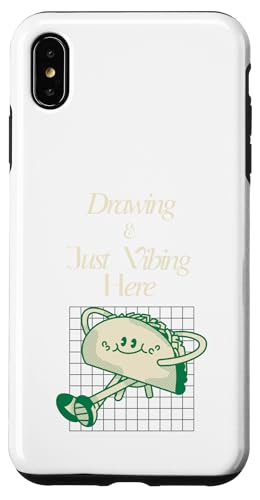 Zeichnung Just Vibing Here Chill Taco Sketch Art Hülle für iPhone XS Max von Art Co.