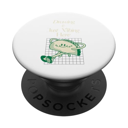 Zeichnung Just Vibing Here Chill Taco Sketch Art PopSockets Klebender PopGrip Zeichnung Just Vibing Here Chill Taco Sketch Art PopSockets Klebender PopGrip von Art Co.