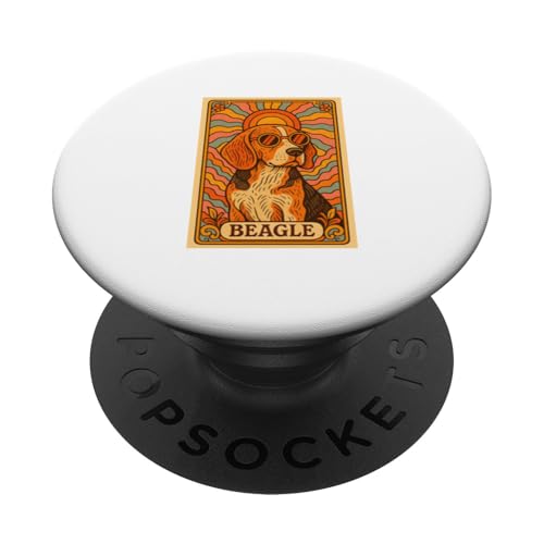 Beagle Vintage Pop Art Nouveau Tarotkarte Cool Beagle PopSockets Klebender PopGrip von Art Nouveau Dogs