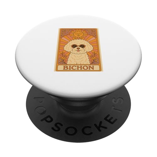 Bichon Vintage Pop Art Nouveau Tarotkarte Bichon Frisé PopSockets Klebender PopGrip von Art Nouveau Dogs