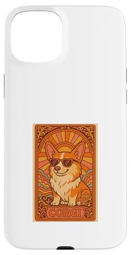 Corgi Vintage Pop Art Nouveau Tarotkarte Design Welsh Corgi Hülle für iPhone 15 Plus Corgi Vintage Pop Art Nouveau Tarotkarte Design Welsh Corgi Hülle für iPhone 15 Plus von Art Nouveau Dogs