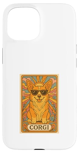 Corgi Vintage Pop Art Nouveau Tarotkarte Design Welsh Corgi Hülle für iPhone 15 von Art Nouveau Dogs