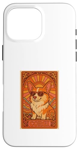 Corgi Vintage Pop Art Nouveau Tarotkarte Design Welsh Corgi Hülle für iPhone 16 Pro Max Corgi Vintage Pop Art Nouveau Tarotkarte Design Welsh Corgi Hülle für iPhone 16 Pro Max von Art Nouveau Dogs