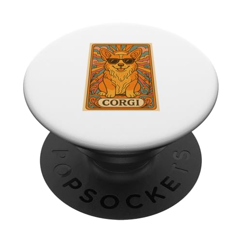 Corgi Vintage Pop Art Nouveau Tarotkarte Design Welsh Corgi PopSockets Klebender PopGrip Corgi Vintage Pop Art Nouveau Tarotkarte Design Welsh Corgi PopSockets Klebender PopGrip von Art Nouveau Dogs