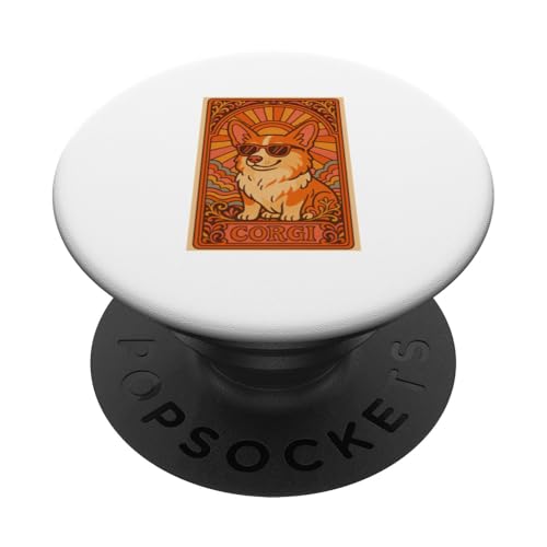 Corgi Vintage Pop Art Nouveau Tarotkarte Design Welsh Corgi PopSockets Klebender PopGrip Corgi Vintage Pop Art Nouveau Tarotkarte Design Welsh Corgi PopSockets Klebender PopGrip von Art Nouveau Dogs