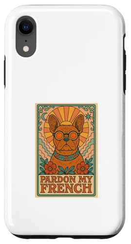 Französische Bulldogge Retro Pop Art Nouveau Tarotkarte Frenchie Hülle für iPhone XR von Art Nouveau Dogs
