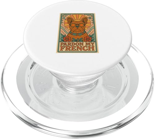 Französische Bulldogge Retro Pop Art Nouveau Tarotkarte Frenchie PopSockets PopGrip für MagSafe von Art Nouveau Dogs