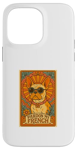 Französische Bulldogge Vintage Pop Art Nouveau Tarotkarte Frenchie Hülle für iPhone 14 Pro Max von Art Nouveau Dogs