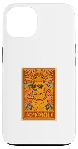 Golden Labrador Retriever im Vintage-Labrador im Pop-Jugendstil Hülle für iPhone 13 von Art Nouveau Dogs