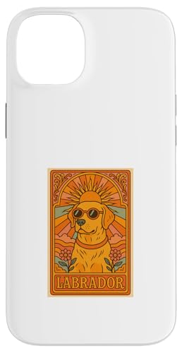 Golden Labrador Retriever im Vintage-Labrador im Pop-Jugendstil Hülle für iPhone 14 Plus von Art Nouveau Dogs