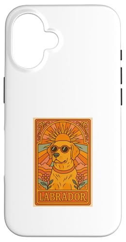 Golden Labrador Retriever im Vintage-Labrador im Pop-Jugendstil Hülle für iPhone 16 von Art Nouveau Dogs