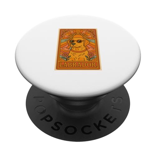 Golden Labrador Retriever im Vintage-Labrador im Pop-Jugendstil PopSockets Klebender PopGrip Golden Labrador Retriever im Vintage-Labrador im Pop-Jugendstil PopSockets Klebender PopGrip von Art Nouveau Dogs