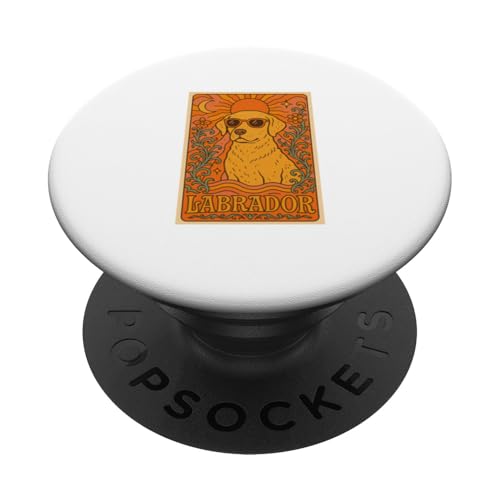 Labrador Retriever Pop-Jugendstil-Tarot Goldener Labrador PopSockets Klebender PopGrip Labrador Retriever Pop-Jugendstil-Tarot Goldener Labrador PopSockets Klebender PopGrip von Art Nouveau Dogs