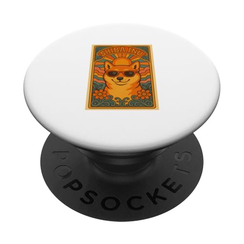 Shiba Inu Vintage Pop Art Nouveau Tarotkarte PopSockets Klebender PopGrip von Art Nouveau Dogs