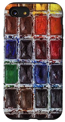 Hülle für iPhone SE (2020) / 7 / 8 Aquarell-Farbkasten – Pinsel Künstler Malerpalette von Art Teacher Gifts Artist Lover Accessories