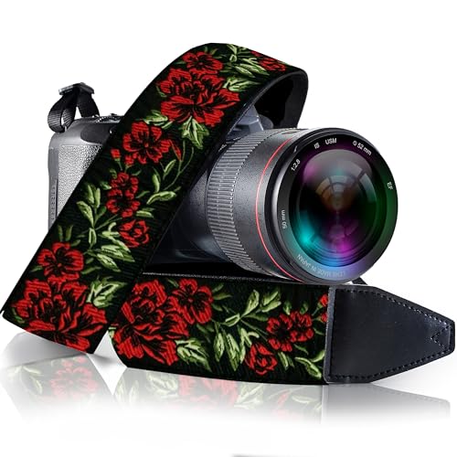 stieg Blumen kameragurt für alle DSLR-Kamera. Baumwolle eleganter universal DSLR-Strap, halsschulter kameragurt für Canon, Nikon, pentax, Sony, fujifilm und digitalkamera von Art Tribute