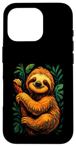 Faultier Süßer Dschungel Natur Chill Wildlife Spaß Tier Hülle für iPhone 16 Pro von Art