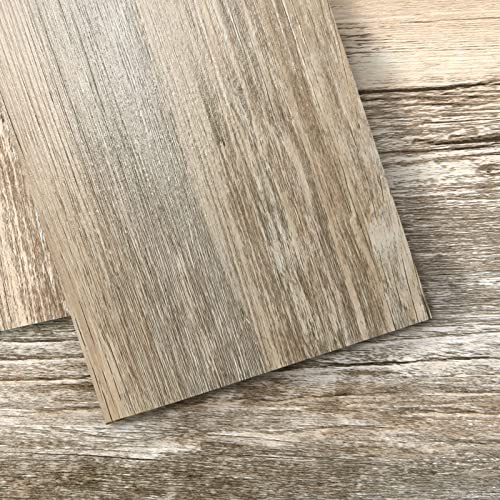 Art3d PVC-Bodenbelag Selbstklebende Bodenfliese Fliesen DIY Vinyl Holzdielen Wasserdichter Dielenboden Holzoptik Gewaschen Starre Oberfläche Harter Kern 36 Stück Altes Holz 5 m² von Art3d