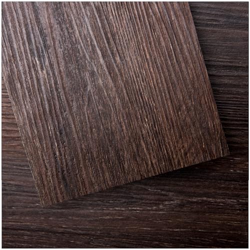 Art3d PVC-Bodenbelag Selbstklebende Bodenfliese Fliesen DIY Vinyl Holzdielen Wasserdichter Dielenboden Holzoptik Gewaschen Starre Oberfläche Harter Kern 36 Stück Brauner Stein 5 m² von Art3d