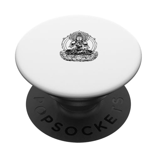Betende Buddha-Zeichnung PopSockets Klebender PopGrip von ArtAttack