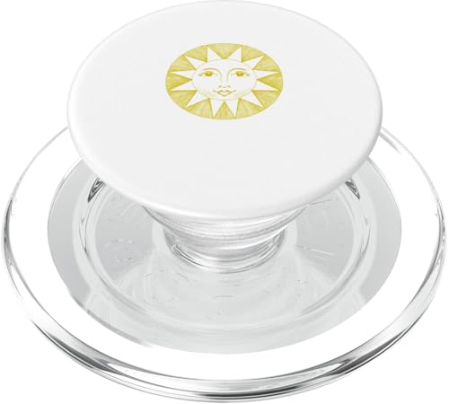 Gelbe lächelnde Sonne PopSockets PopGrip für MagSafe von ArtAttack