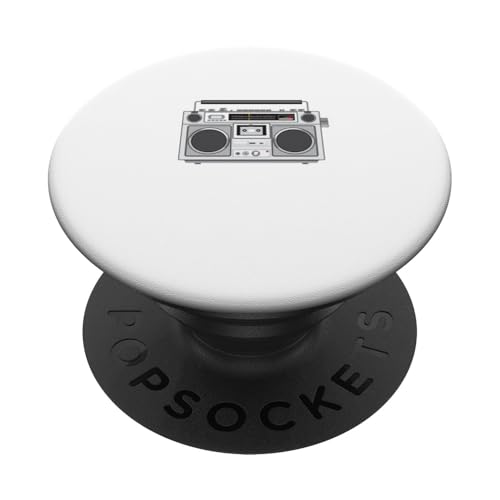 Retro Radio Kassettenrekorder PopSockets Klebender PopGrip Retro Radio Kassettenrekorder PopSockets Klebender PopGrip von ArtAttack