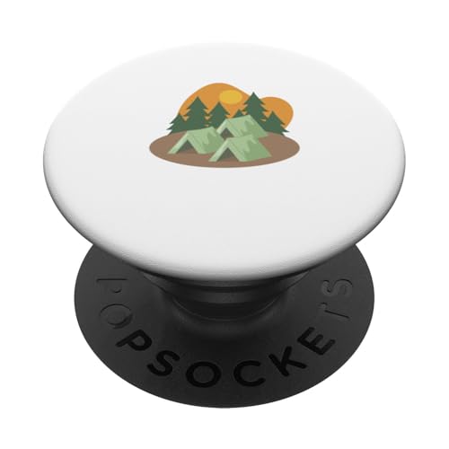 Zelt Camping Kiefern PopSockets Klebender PopGrip Zelt Camping Kiefern PopSockets Klebender PopGrip von ArtAttack
