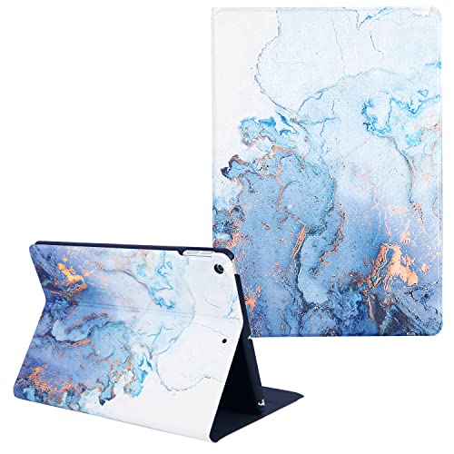 Artcase Hülle für iPad 9./8./7. Generation (10,2 Zoll), Marmorhülle PU-Lederständerabdeckung mit Auto Schlafen/Wachen für Apple iPad 10,2'' 2021/2020/2019 (Goldkarte) von ArtCase