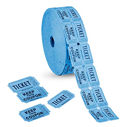 ArtCreativity Doppelte Karneval Tickets Rolle mit 2000 Tickets, nummerierte Event-Eintrittskarten für Kindermesse, Spendenaktion, Musikfest, Filmvorführung, hochwertiges Kartenpapier, Blau ArtCreativity Doppelte Karneval Tickets Rolle mit 2000 Tickets, nummerierte Event-Eintrittskarten für Kindermesse, Spendenaktion, Musikfest, Filmvorführung, hochwertiges Kartenpapier, Blau von ArtCreativity