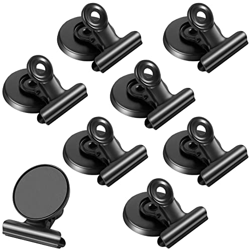 Artcut Magnetklammern für Kühlschrank, 8 Stück Whiteboard Magnete Mit Klammer, Magnet Clip für Haus, Büro, Schule, Schwarz von Artcut