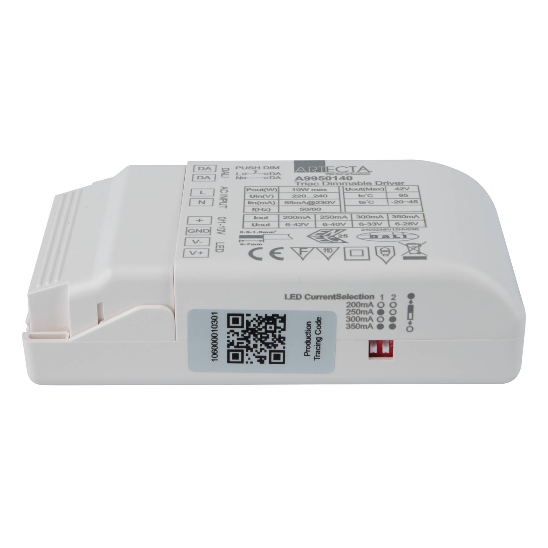 Artecta LED-Treiber Universal 10 W Konstantstrom dimmbar mit DALI, Push, Triac und 0/1-10 V Artecta LED-Treiber Universal 10 W Konstantstrom dimmbar mit DALI, Push, Triac und 0/1-10 V von Artecta