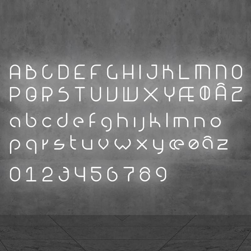 Artemide Alphabet of Light Wand Großbuchstabe E von Artemide