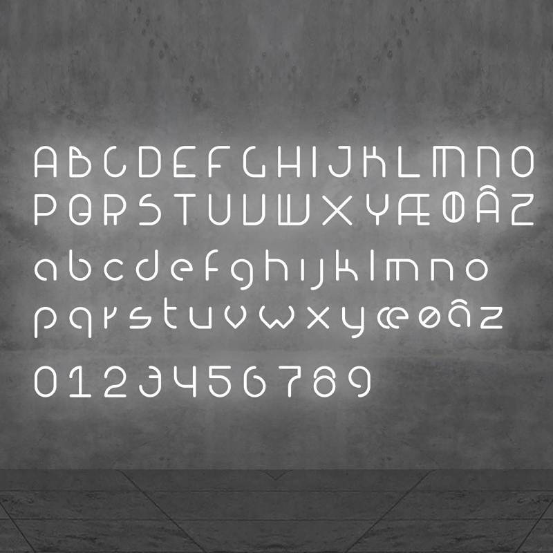 Artemide Alphabet of Light Wand Großbuchstabe R von Artemide