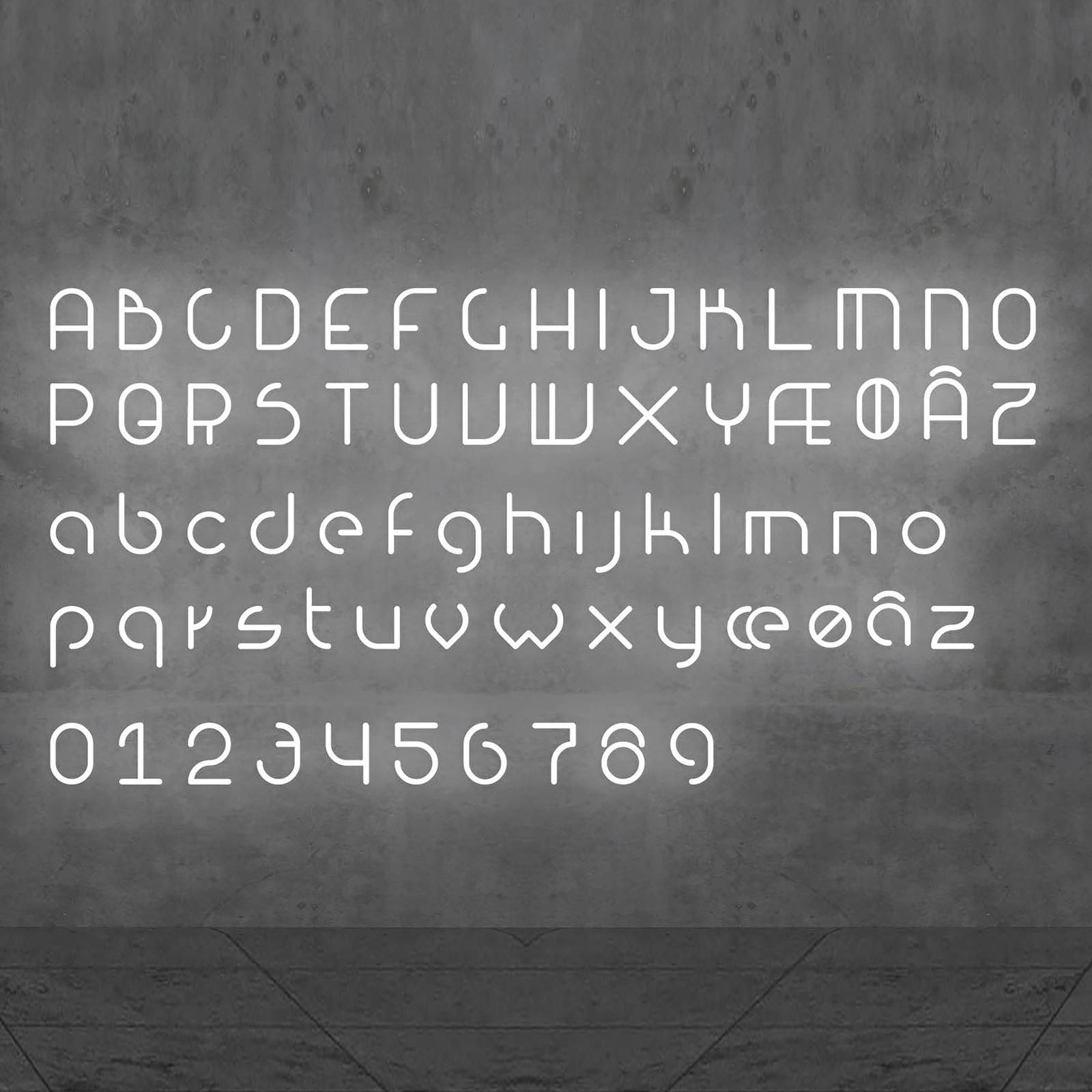 Artemide Alphabet of Light Wand Großbuchstabe W von Artemide