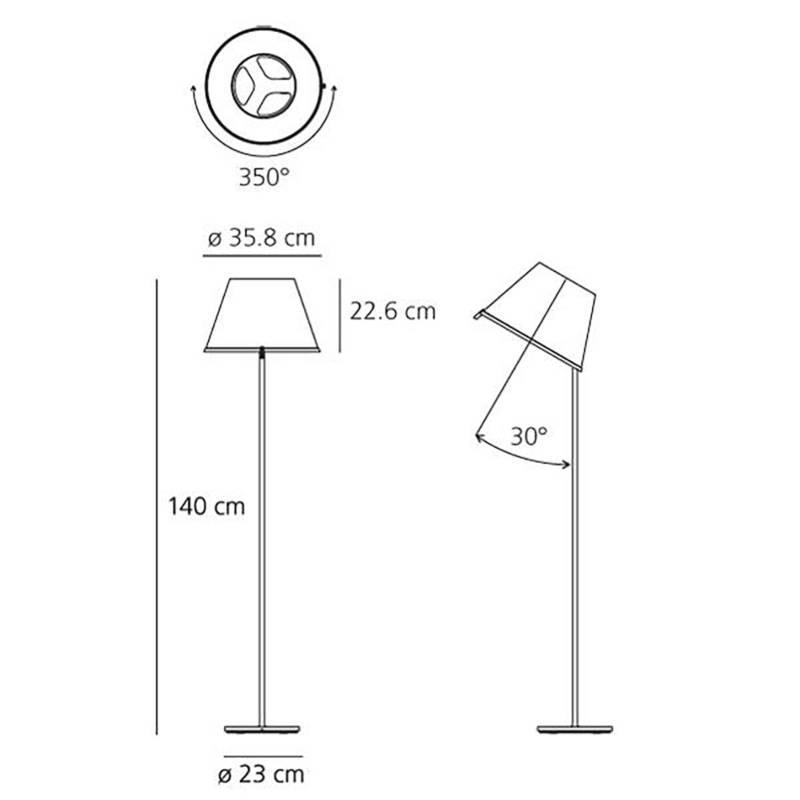 Artemide Choose Stehleuchte pergament/anthrazit von Artemide