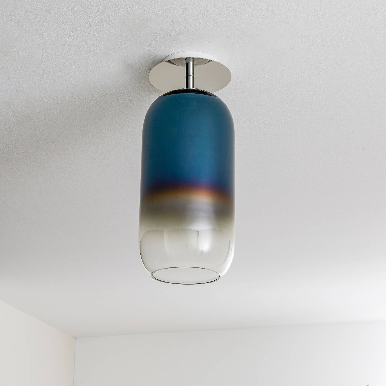 Artemide Gople Deckenleuchte blau/silber von Artemide