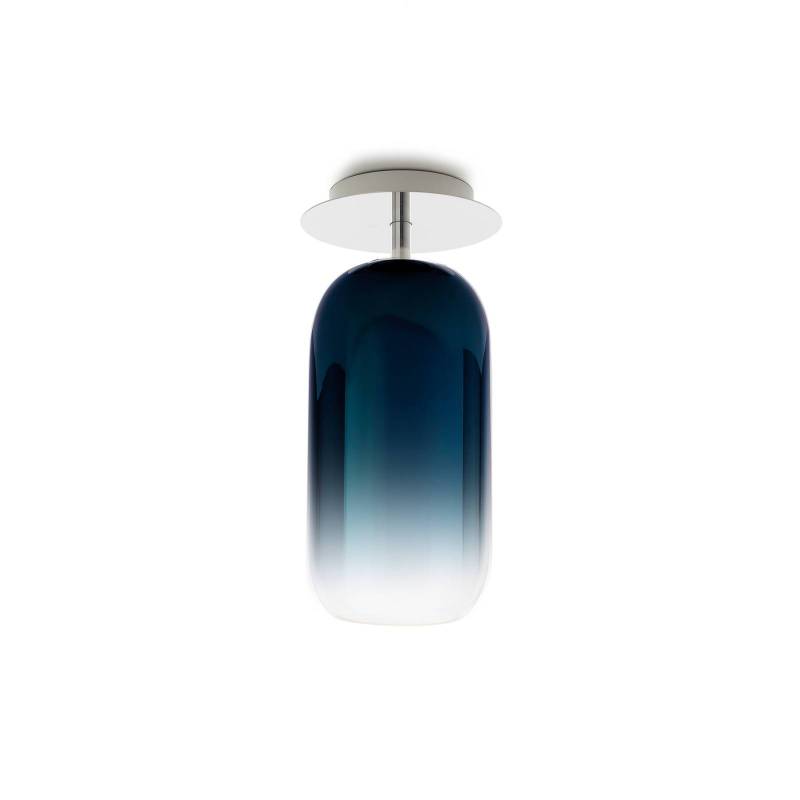 Artemide Gople Mini Deckenleuchte blau/silber von Artemide