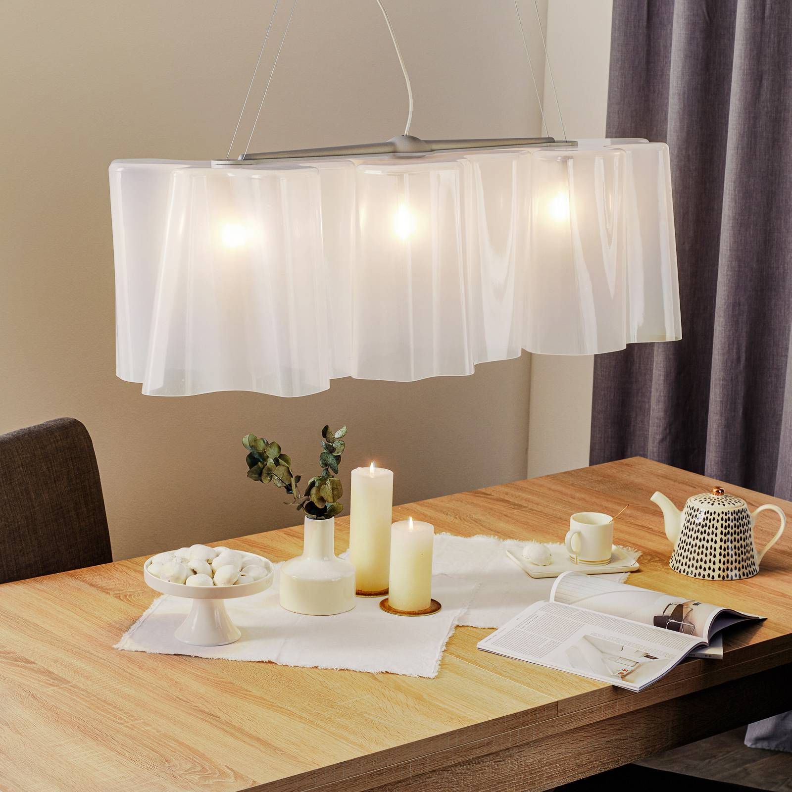 Artemide Logico Hängelampe 3fl Länge 100 cm weiß Artemide Logico Hängelampe 3fl Länge 100 cm weiß von Artemide