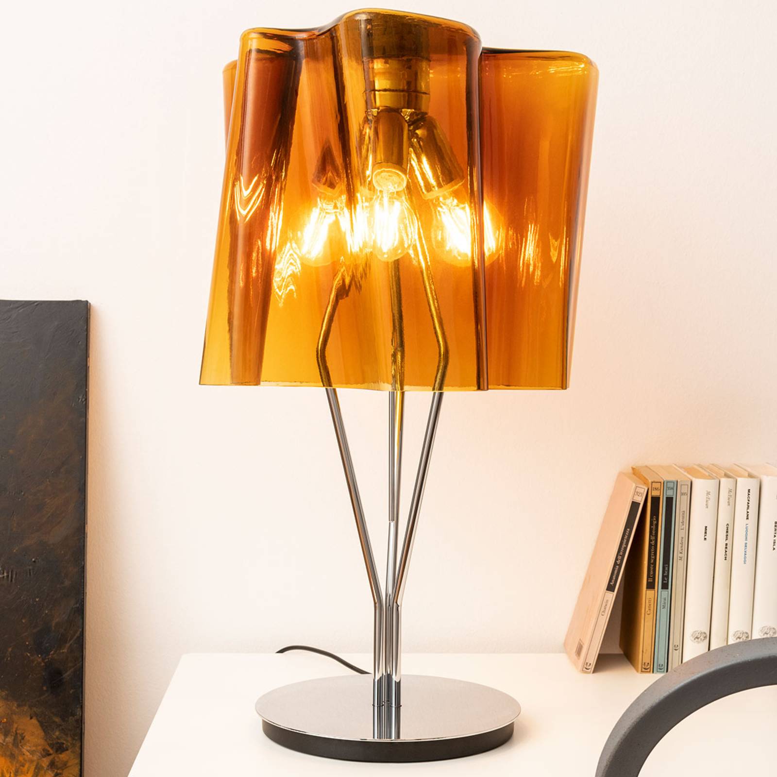 Artemide Logico Tischlampe 64 cm tabak/chrom Artemide Logico Tischlampe 64 cm tabak/chrom von Artemide