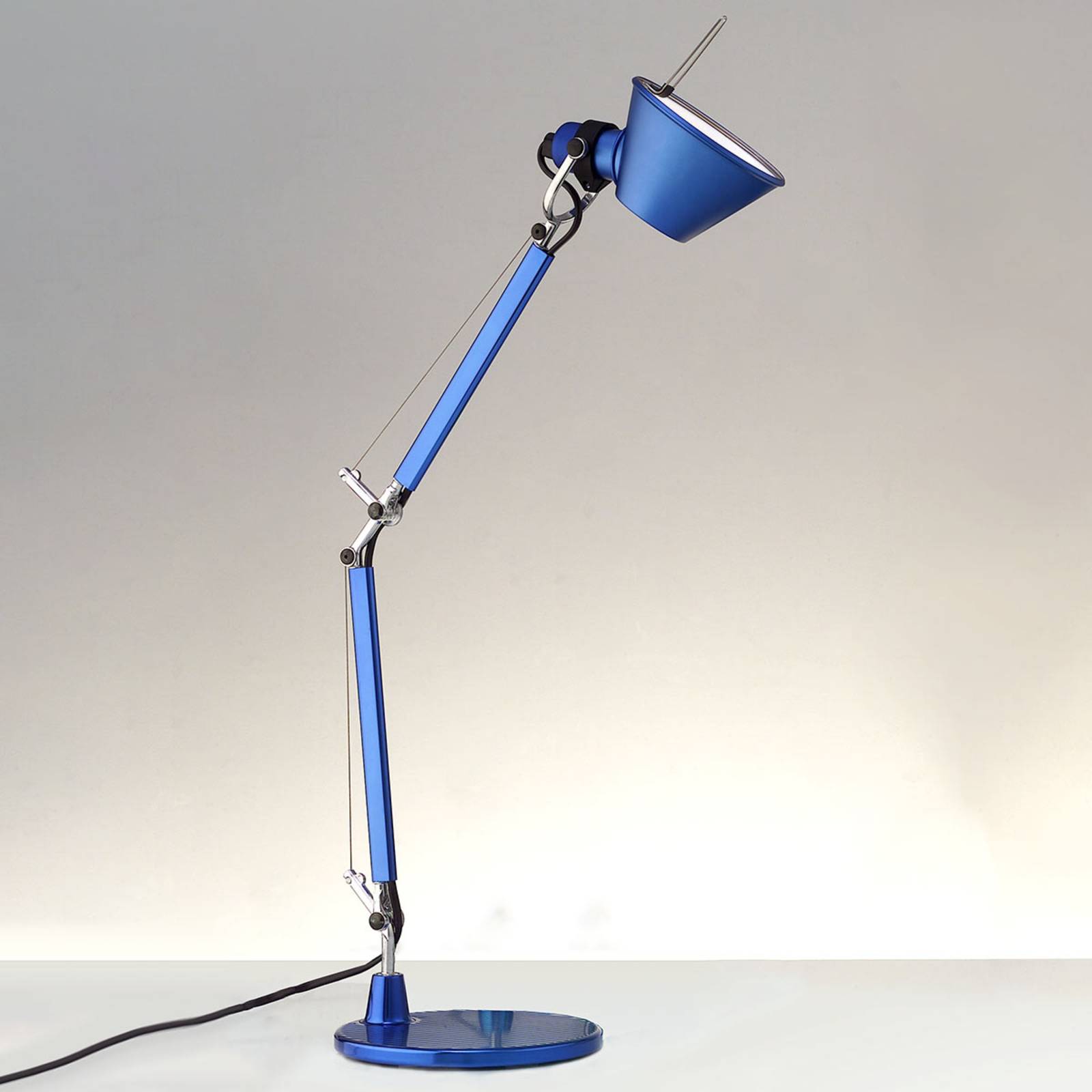 Artemide Tolomeo Micro Tischleuchte, blau-metallic von Artemide